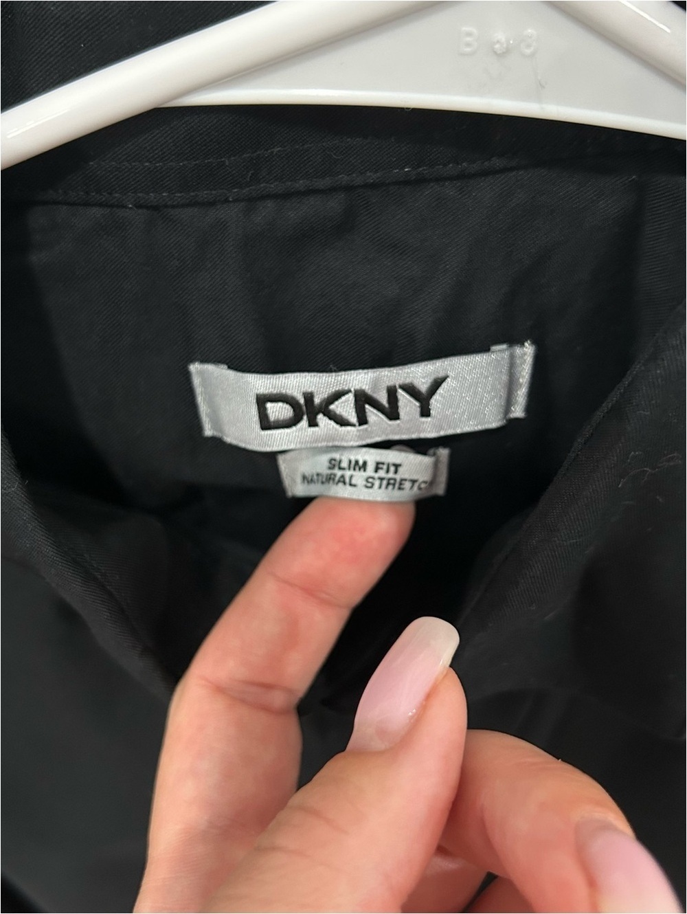 DKNY Y2K Black Slim Fit Dress Shirt Men’s 15.5 34/35 Button Front NWOT - Picture 4 of 9